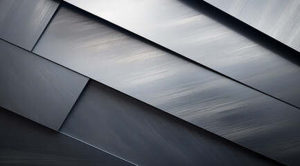 Wall Mural - Brushed metal texture with a neat geometric diagonal lines pattern.