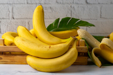 Wall Mural - Bunch of Raw Organic Bananas Ready to Eat