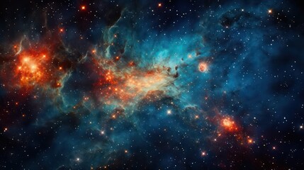 Wall Mural - Beautiful Cosmic Nebula in the night sky wallpaper background