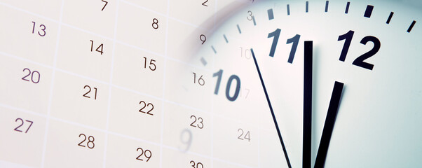 Wall Mural - clock and calendar