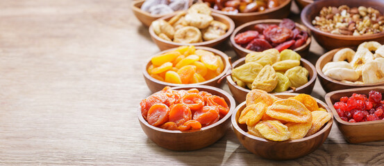 Wall Mural - bowls of mixed dried fruits