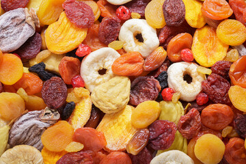 Wall Mural - mixed of dried fruits as background