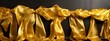 © Sergii - Gold Foil Background or Wallpaper in the Style of Creased, Crinkled, Wrinkled, Unprimed Canvas, Softbox Lighting, Densely Textured or Haptic Surface, Textural Detail, Luminescent Light