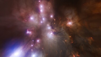 Wall Mural - Distant nebula in far away galaxy
