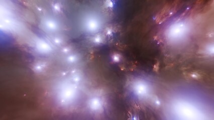 Wall Mural - Abstract Purple Nebula background