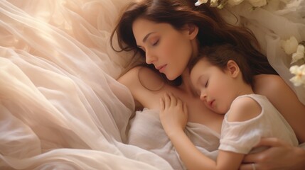 Poster - mom sleeps with baby