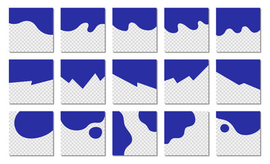 Collection of abstract design element for top page web site. Set of modern dividers shapes for website templates.