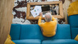 © Miljan Živković - One senior caucasian man work on laptop use computer at home