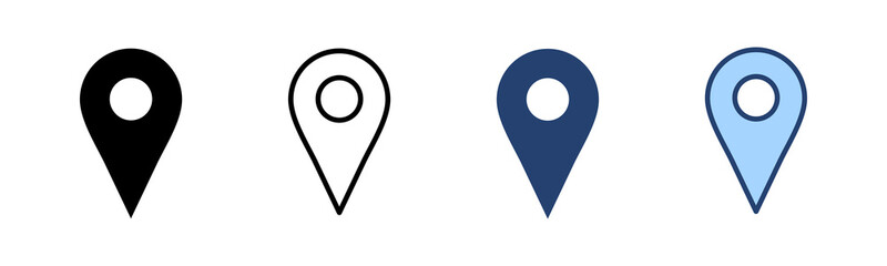 Pin icon vector. Location sign and symbol. destination icon. map pin