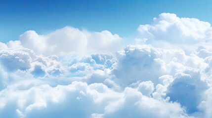 Blue Sky Dreamscape: Nebulous Clouds in Soft Atmosphere, Heavenly Cloudscape. Generative AI