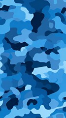 Wall Mural - blue camouflage pattern | generative AI