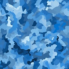 Wall Mural - blue camouflage pattern | generative AI