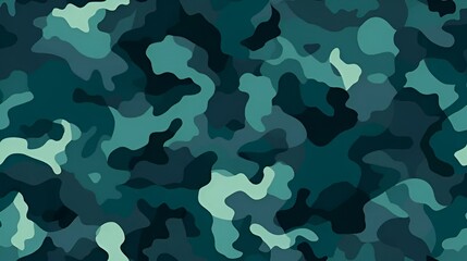 Wall Mural - green camouflage pattern | generative AI