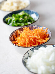 Wall Mural - chopped vegetables in a bowl