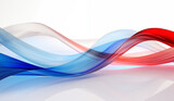 Fototapeta Natura - Abstract background colorful swish wave, red blue white colors