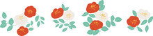 手描きの椿イラスト。椿の年賀素材。新春の和風イラスト。椿のイラストセット。Hand Drawn Camellia Clip Art. New Year's Greeting Material Of Camellia. Japanese New Year Clip Arts. Clip Art Set Of Camellia.