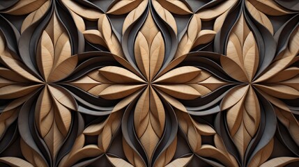 Wall Mural - a symmetrical 3d wall design featuring repeating patterns and a balanced visual composition.