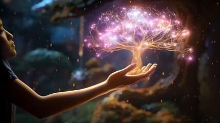 hands of the child and the world