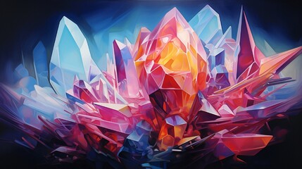 Wall Mural - background with glowing lights