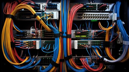 Wall Mural - computer network cable