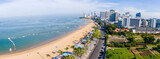 Pattaya Thailand, a view of the beach road with hotels and skycraper buildings