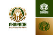 Pharaoh Sound System logo design. This asset is suitable for branding and promoting a sound system company with an Egyptian or ancient theme.