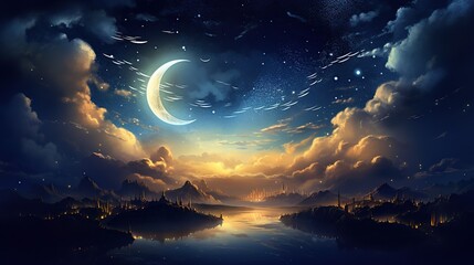 moon and clouds