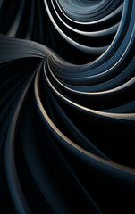 Wall Mural - Gray spiral abstract graphic,created with Generative AI tecnology.