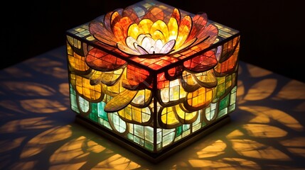 Wall Mural - radiant 3d floral patterns resembling a pixelated mosaic, each petal crafted from an arrangement of 