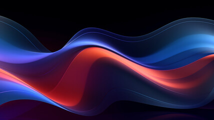 Wall Mural - Colorful dynamic wave flow 3d motion