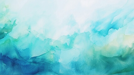 Wall Mural - Abstract watercolor paint background by teal color background