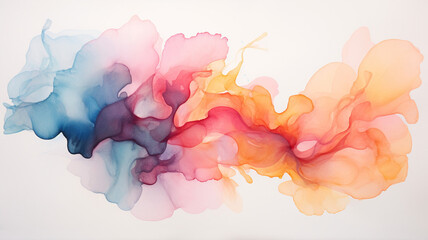 Canvas Print - Tender abstract watercolor drawing on a paper image