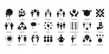 Fototapeta  - Diversity icons set. Set of editable stroke icons.Vector set of Diversity