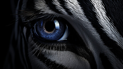 Canvas Print - close up of a zebra HD 8K wallpaper Stock Photographic Image 