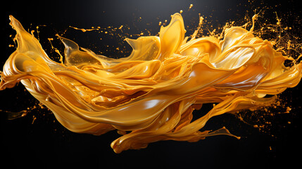 Poster - Gold paint splash background