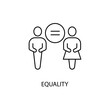 © rohmad - Equality concept line icon. Simple element illustration. Equality concept outline symbol design.