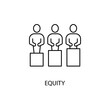 © rohmad - Equity concept line icon. Simple element illustration. Equity concept outline symbol design.