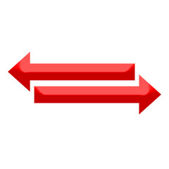 Left right arrows vector icon. Transfer arrows icon. 2 side arrow icon