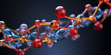Fototapeta  -  A colorful image of a molecule Chain of Amino Acid or Biomolecules Called Protein Chemical Science And Technology Research Design Element  
