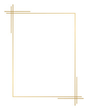 Luxury Golden Geometric Shape Frame Illustration.