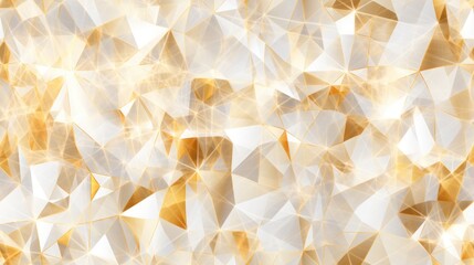 Canvas Print - A close up of a very large amount of white and gold triangles