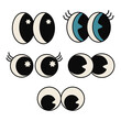 cartoon eyes collection color emotion sight
