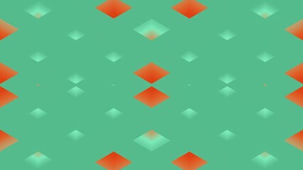 Fototapete - Abstract kaleidoscopic seamless loop animation of a pattern of squares. Generative Art. Isometric projection. 3d rendering. 4K, Ultra HD resolution