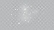 © Vector light Studio - Dust white. White sparks and golden stars shine with special light. Vector sparkles on a transparent background.	Stock royalty free vector illustration. PNG
