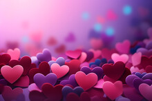 Valentines Day Background, Social Media Background For Vday, Full Of Romance Cards With Love, Red Rose And Candles	