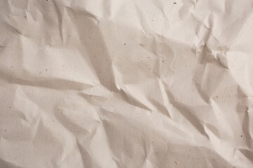 Sticker - Texture of crumpled parchment paper as background, top view