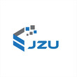© Abdullah - JZU letter technology logo design on white background. JZU creative initials letter IT logo concept. JZU setting shape design