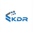 © Abdullah - KDR letter technology logo design on white background. KDR creative initials letter IT logo concept. KDR setting shape design