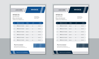 Professional and modern invoice template