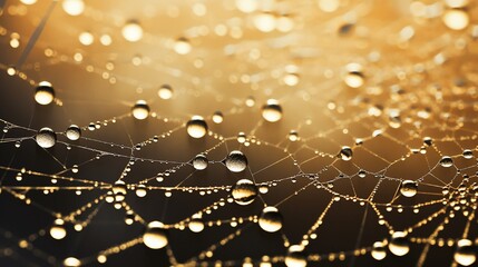 spider web with dew drops